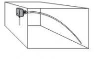 Пример установки канального датчика температуры QAM21.20