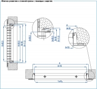 Монтаж решетки в стеной проем с помощью защепок вентиляционной решетки ВР-ГНМ, ГНМ1, ГНМ2