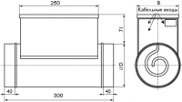 Схема. Воздухонагреватели - электрические EOK, для круглых каналов. Для моделей  мощностью менее 3кВт