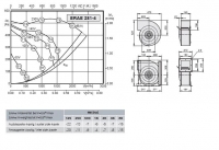 Габаритные размеры и характеристики вентилятора ERAE 281-4