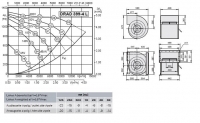 Габаритные размеры и характеристики вентилятора DRAD 399-4L