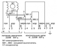 Схема электрических соединений электропривода BE-230