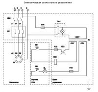 Электрическая схема пульта управления вытяжного устройства «KUA-M-SP»