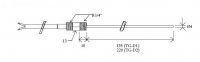 Размеры погружного датчика TG-D1/PT1000