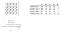 Габаритные размеры диффузоров Sinus-G