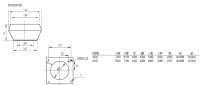 Габаритные размеры. Вентилятор DVS 400DS, DVS 450