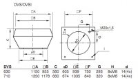 Габаритные размеры. Вентилятор DVS 630DS