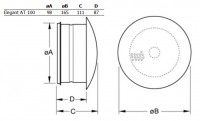 Габаритные размеры диффузоров Elegant -AT