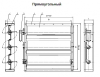 Габаритные размеры клапана НЕРПА прямоугольного