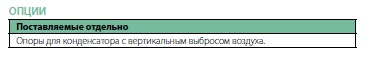 Опции выносного конденсатора TRC 7-40 Z