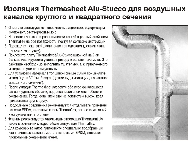 Инструкция по монтажу теплоизоляции Thermasheet Alu Stucco