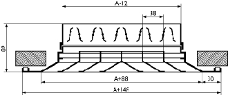 Схема 2. Алюминиевые потолочные диффузоры 4VA, 4VAC