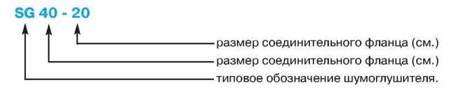 Обозначение шумоглушителей SG