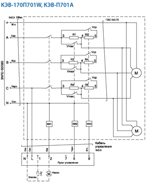 Электрические схемы завес КЭВ-П701А