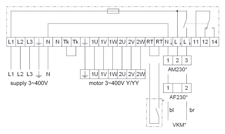 Схема подключения S-DT2 SKT/DKT/GKT