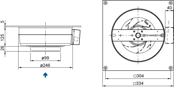 Габаритные размеры KV 100XL