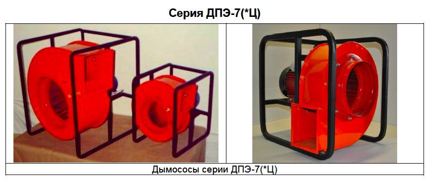 Дымососы ДПЭ-7 (Ц)